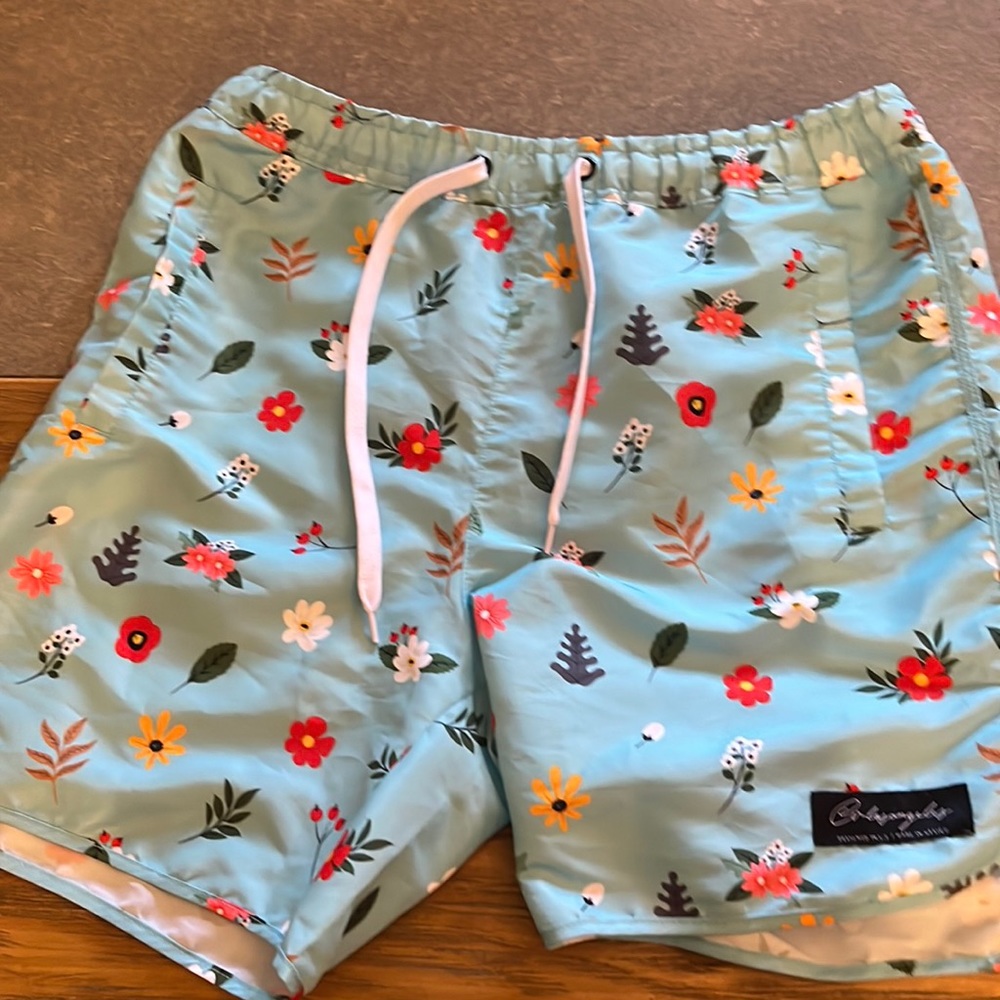 Medium mens swim trunks blue  . New !